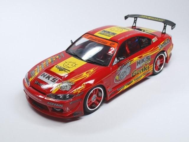 Aoshima 1:24 HKS Genki Silvia S15 RS-2 塗裝完成品(D1 Grand