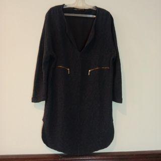 Zara Woman Casual Emboss Mini Dress Tunik