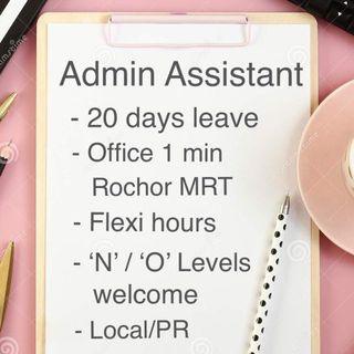 (20 days leave) Admin Assistant Job