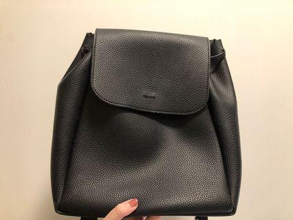 ROOTY BLACK LEATHER BACKPACK