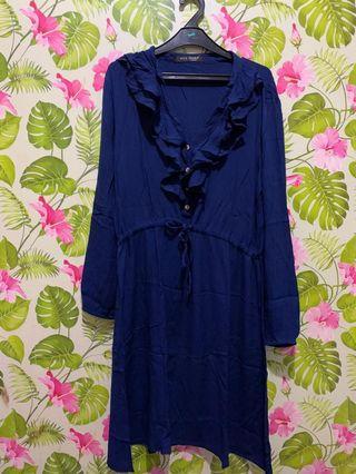 Big Size Navy Dress