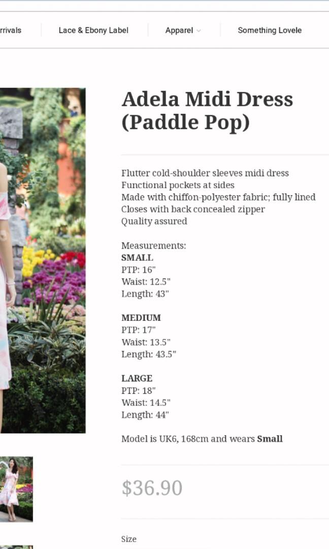 Adela MIDI Dress in Paddle pop, Women's Fashion, Dresses & Sets