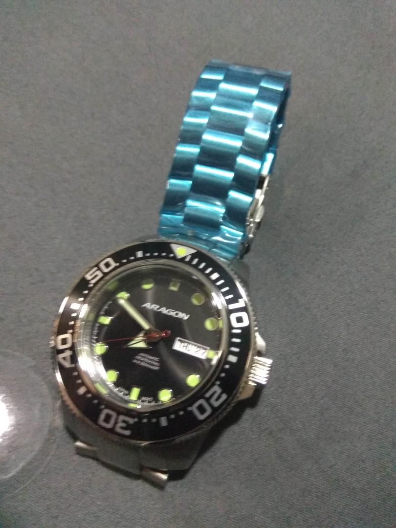 Aragon Divemaster Watch black NH36A 45mm Mobile Phones Gadgets
