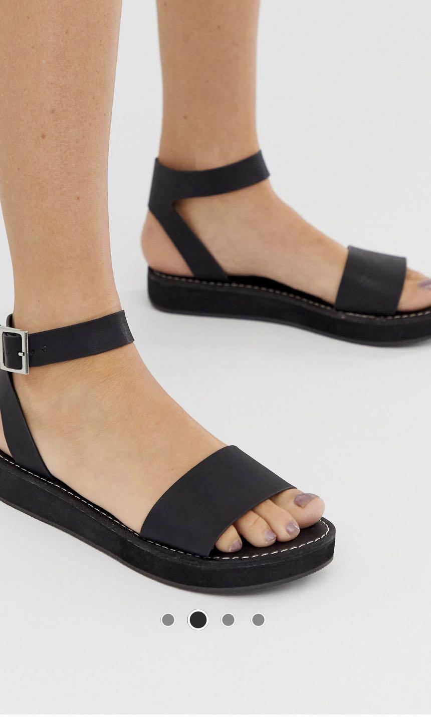 Asos design forlong chunky flatform sandals deals