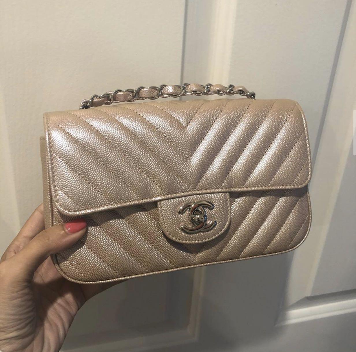 Chanel rose gold mini new arrivals