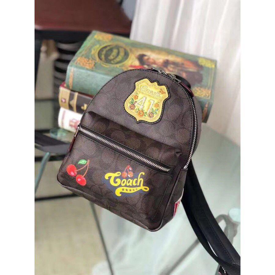 Authentic coach brown black mini Charlie signature backpack  display picture 2