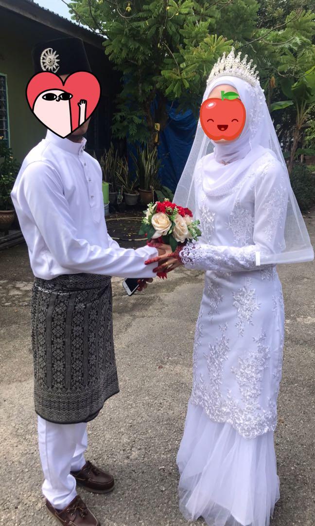 Baju Nikah Hijabista Set Lelaki Dan Perempuan Women S Fashion Bridal Wear On Carousell