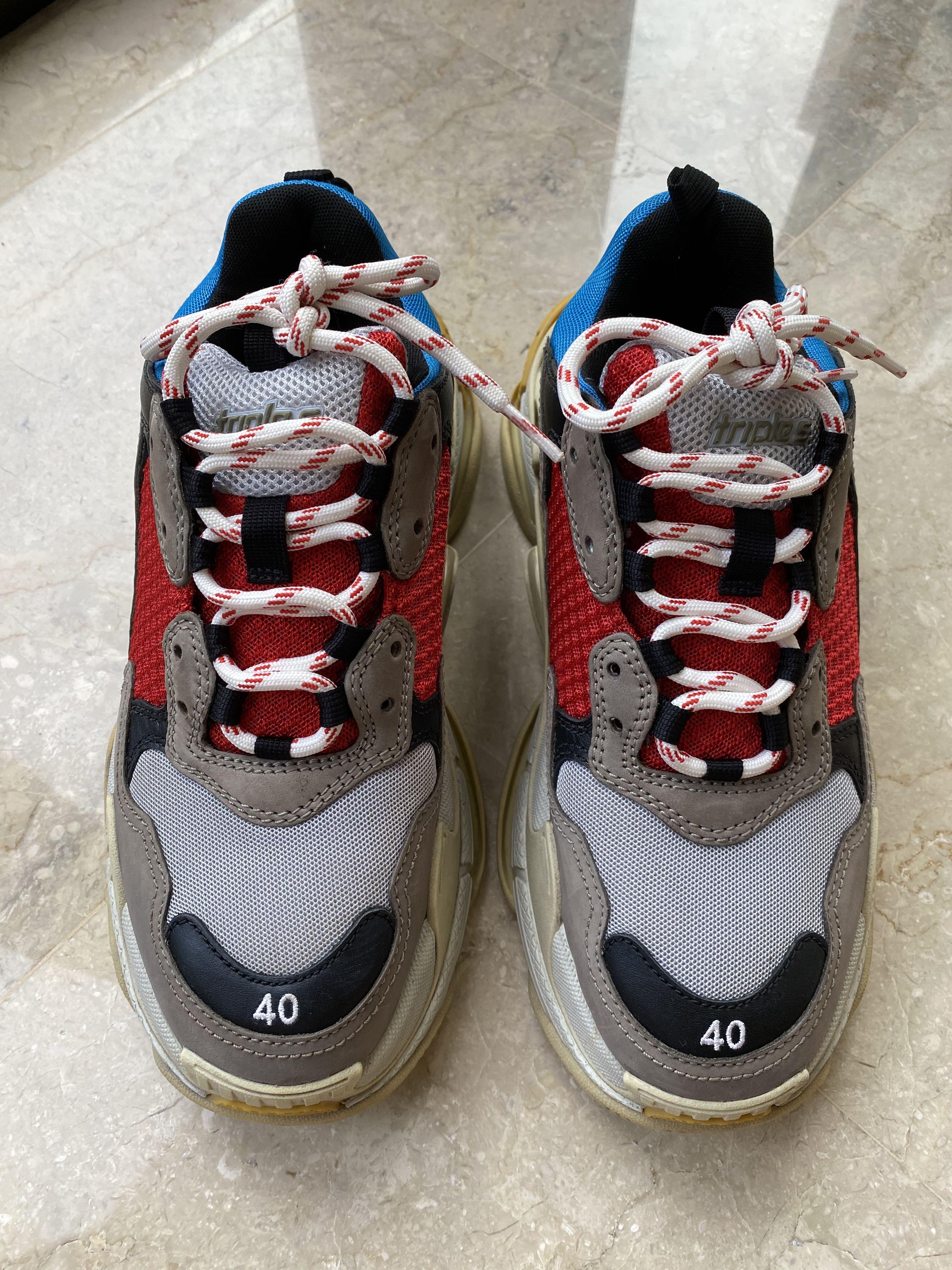 balenciaga triple s lego on feet