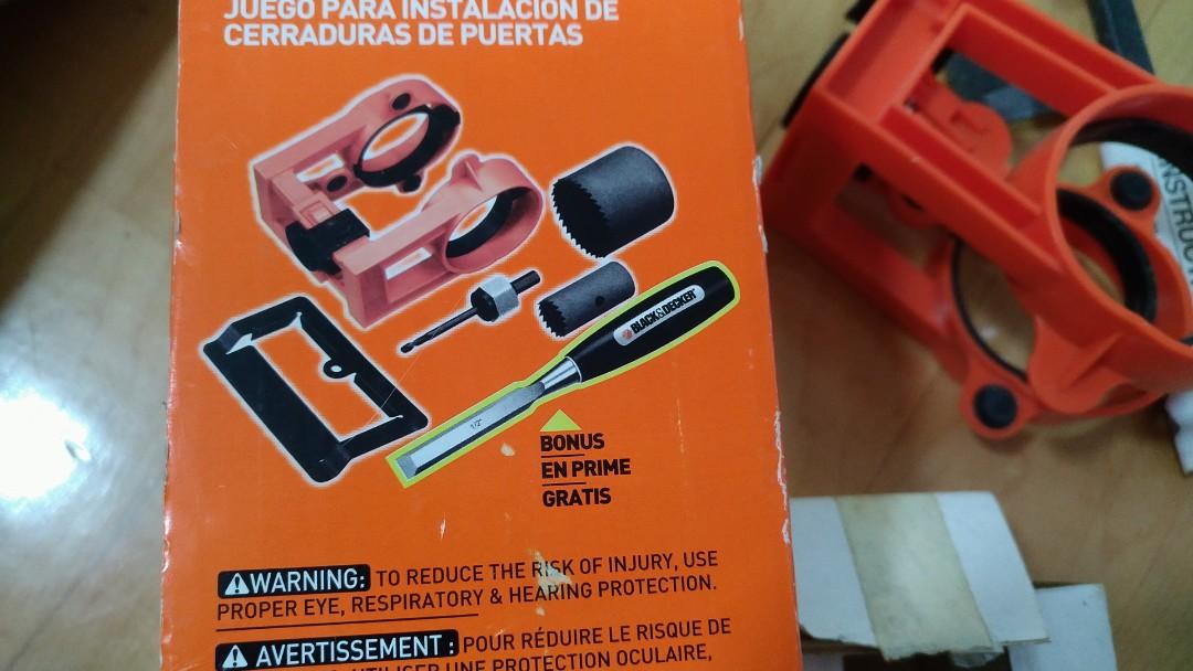 Black & Decker Door lock installation kit, 興趣及遊戲, 手作＆自家設計, 工藝用品及工具 on