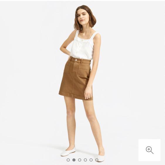 BNWT Everlane Patch Pocket Skirt Ochre, Women's Fashion, Bottoms