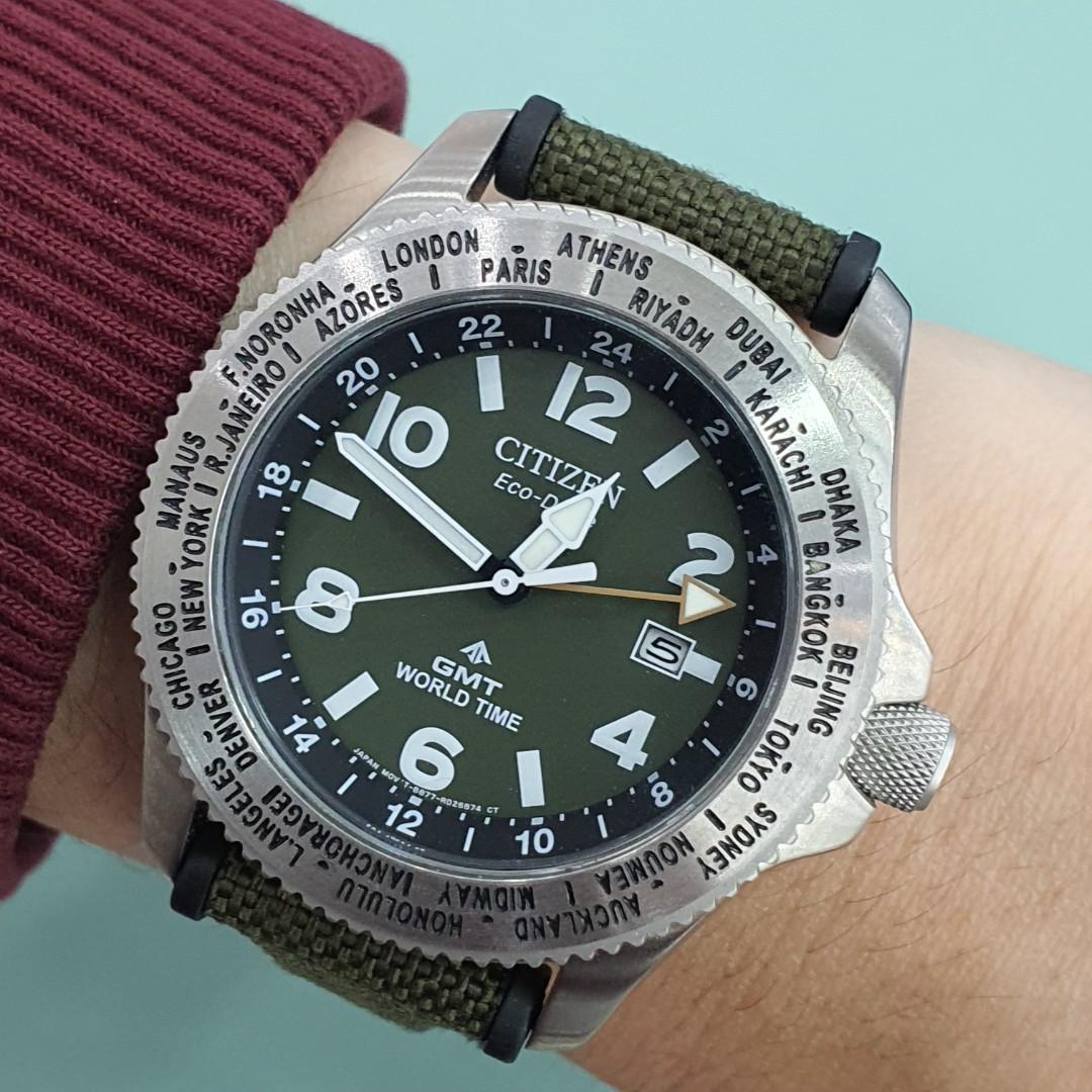 Citizen Eco Drive GMT World Time BJ7100 23X