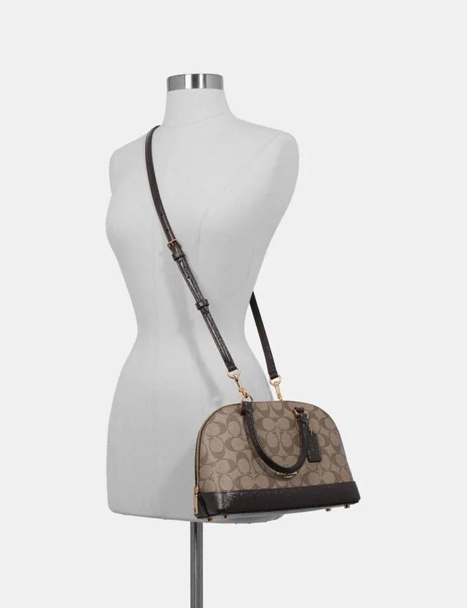 coach Mini Sierra Satchel In Signature Canvas F31977