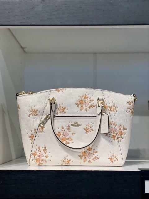 Coach prairie satchel with rose print on sale