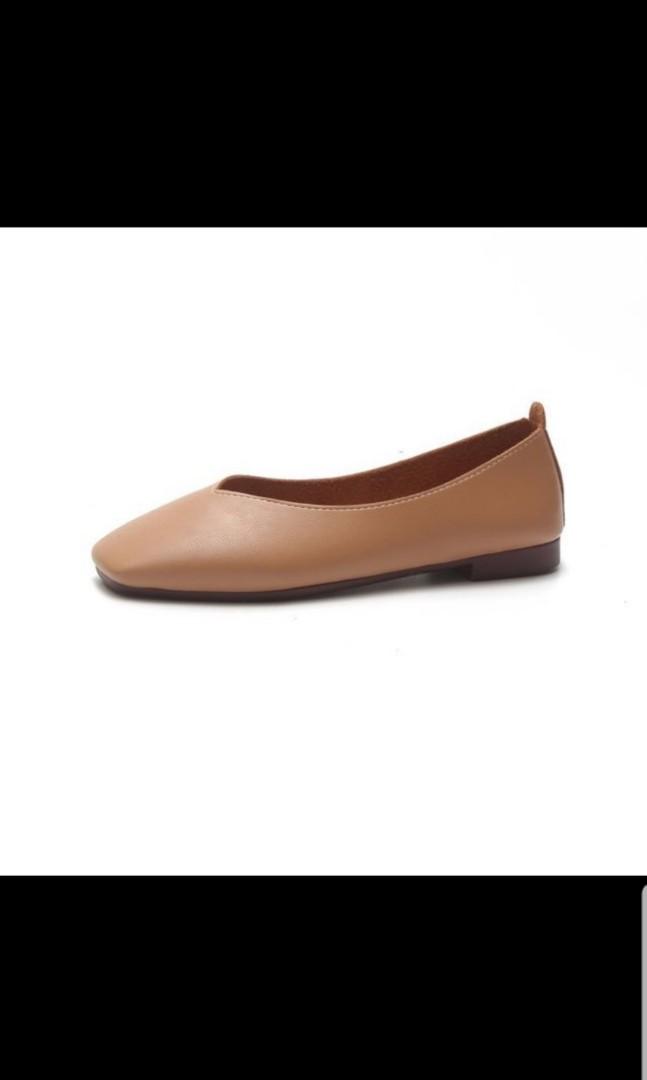 dark tan flats