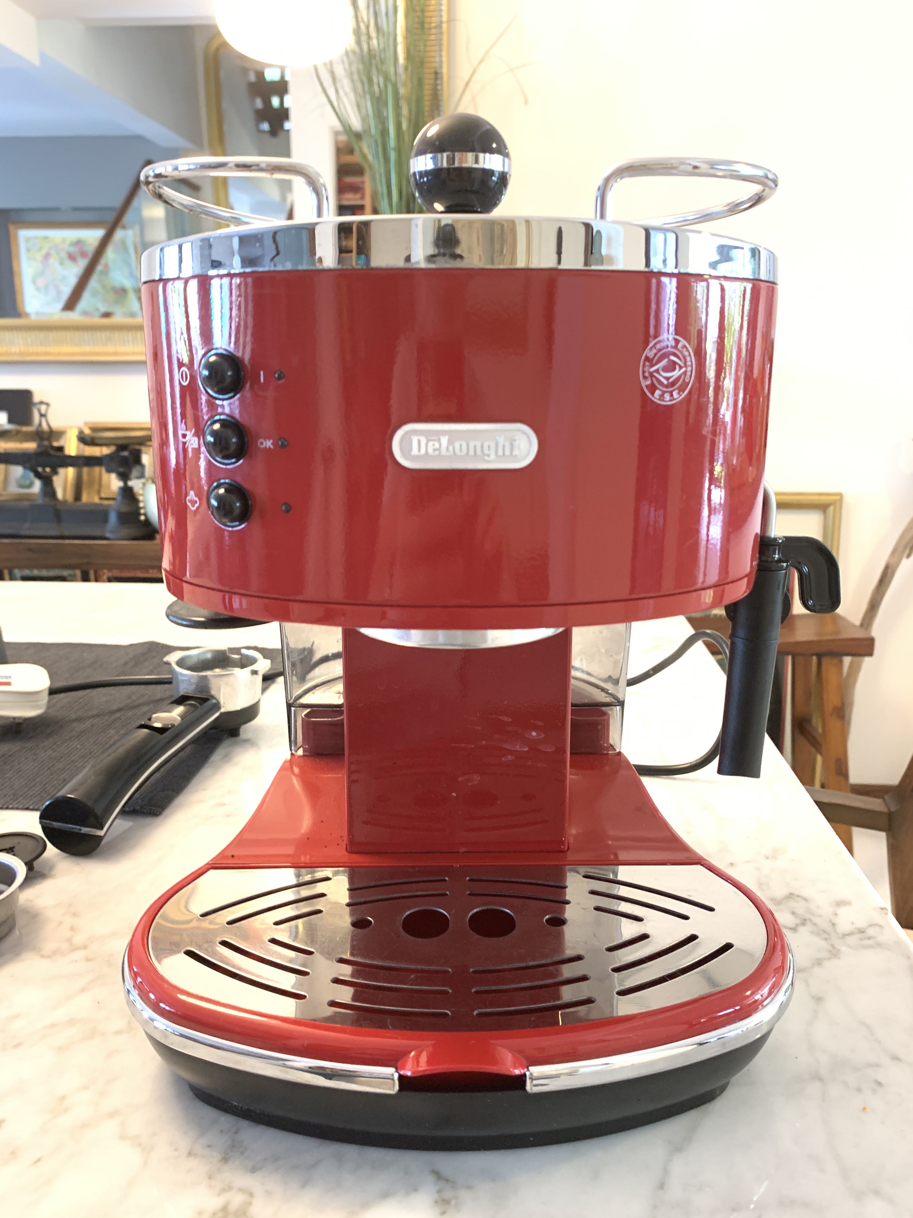Delonghi Icona Pump Espresso Machine Red TV Home Appliances Kitchen Appliances Coffee Machines Makers on Carousell