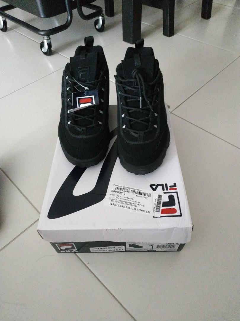Fila disruptor triple black cheap