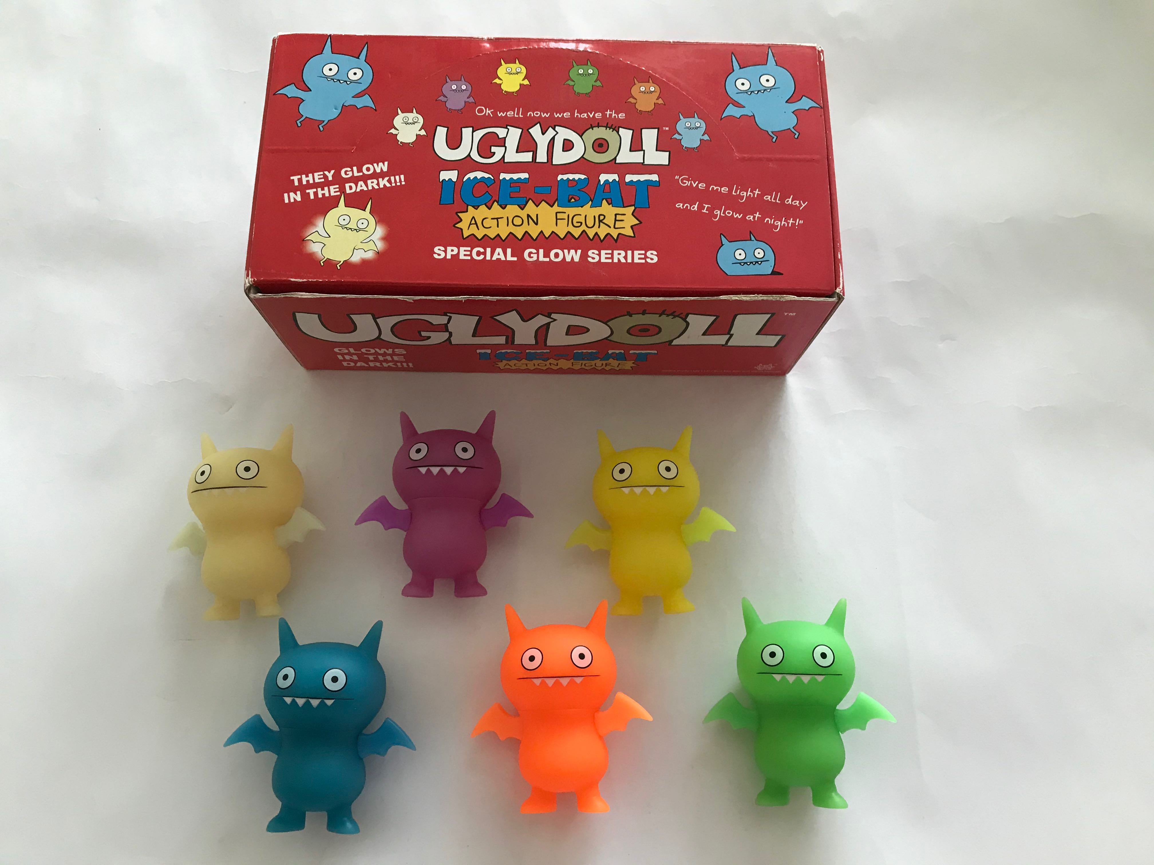 Glow in the Dark Ice-Bat Uglydoll Action Figures, Hobbies & Toys