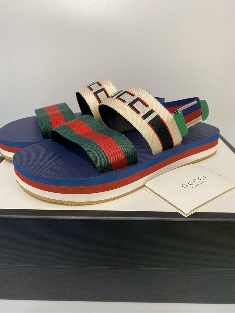 Gucci Stripe Strap Sandals Size 11 Pricing is Based On Sizes