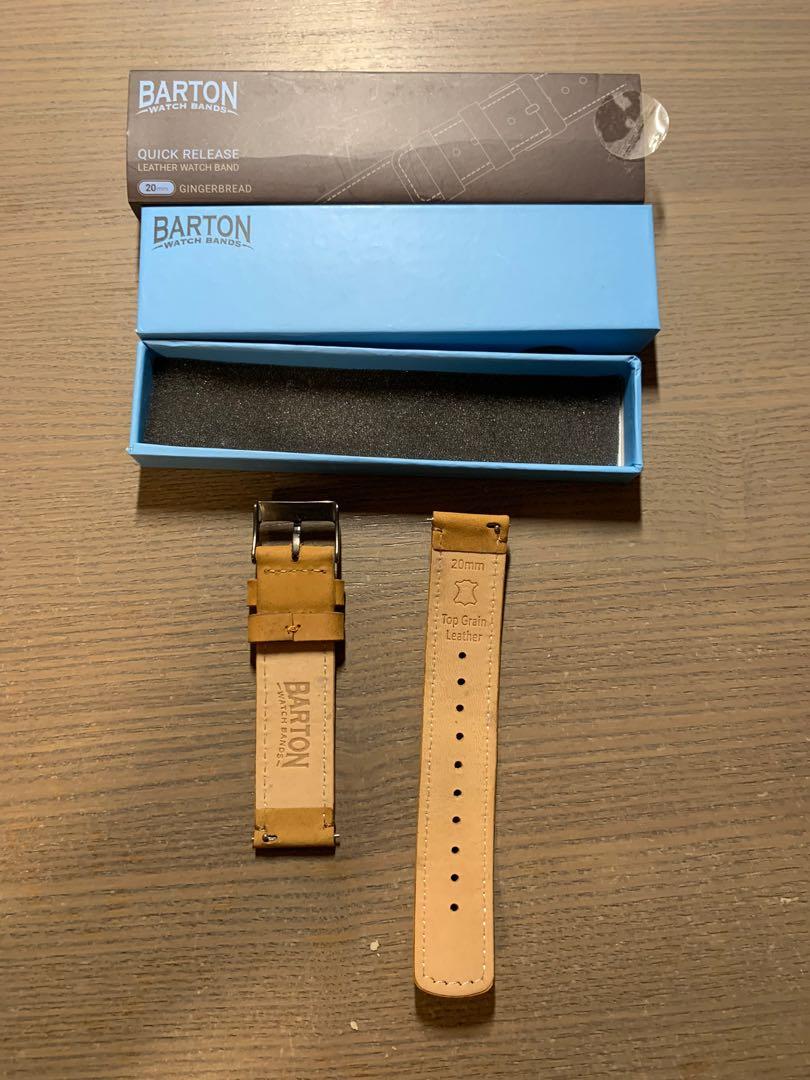 Leather Barton Watch Band Quick Release 20mm, Mobile Phones & Gadgets