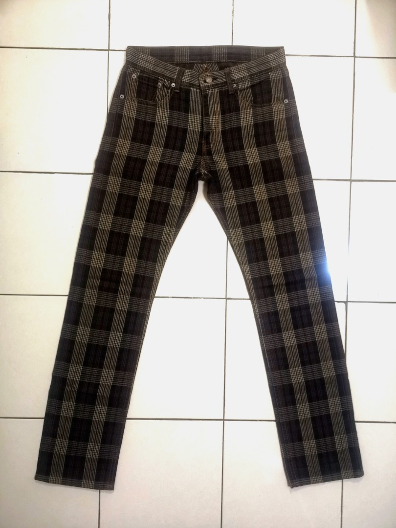 Levi's 505 : Checkered/Plaid Jeans - 31
