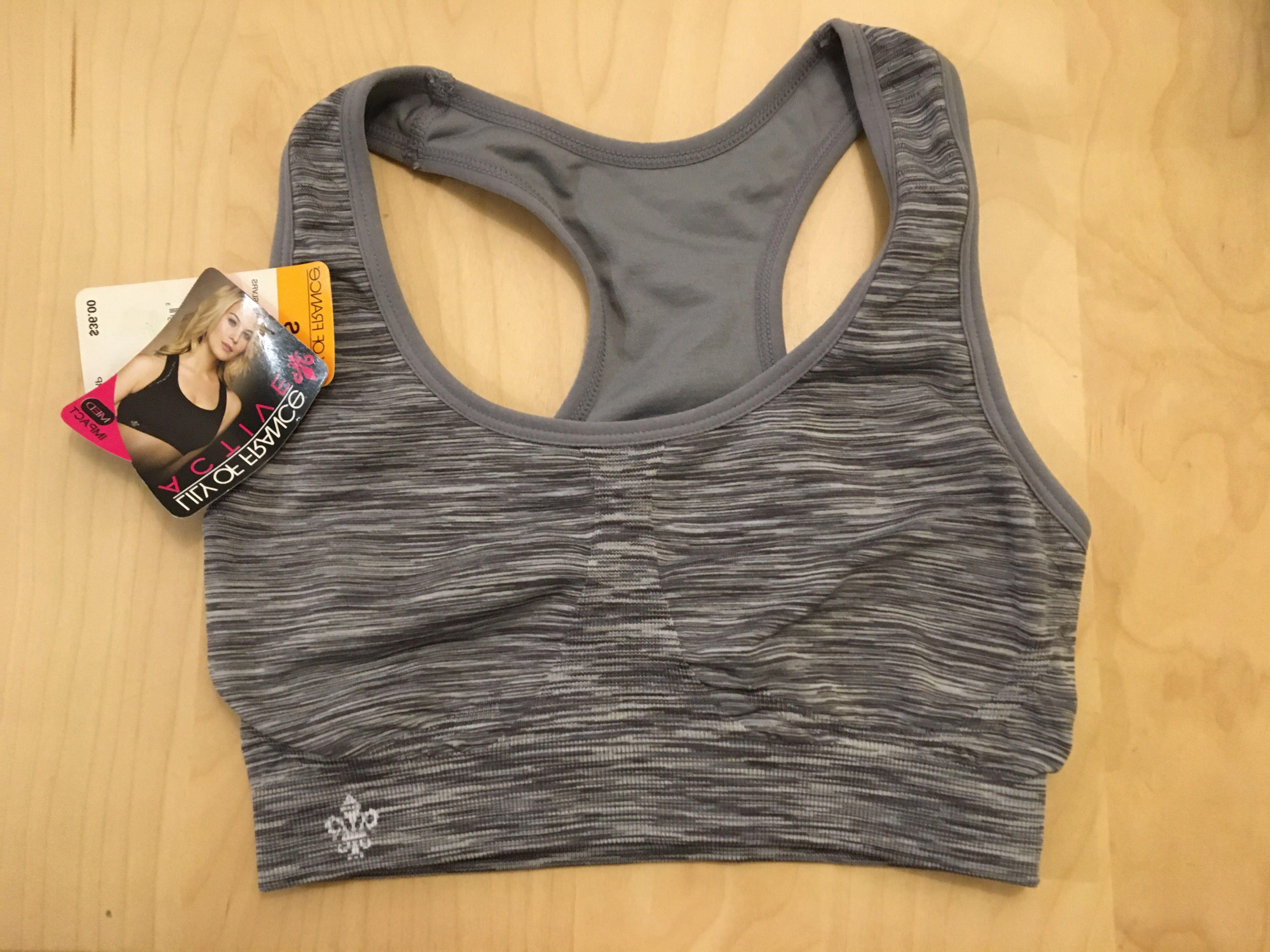 Lily of France Grey sports bra size small, Women's Fashion, New  Undergarments & Loungewear on Carousell
