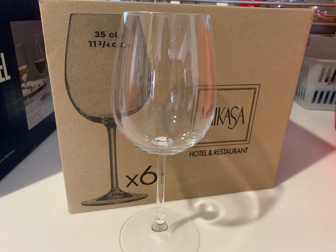 Mikasa Wine Glasses( Set of 6), Furniture & Home Living, Kitchenware