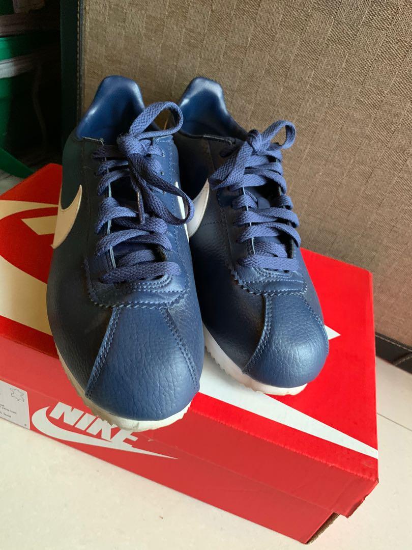 nike cortez biru