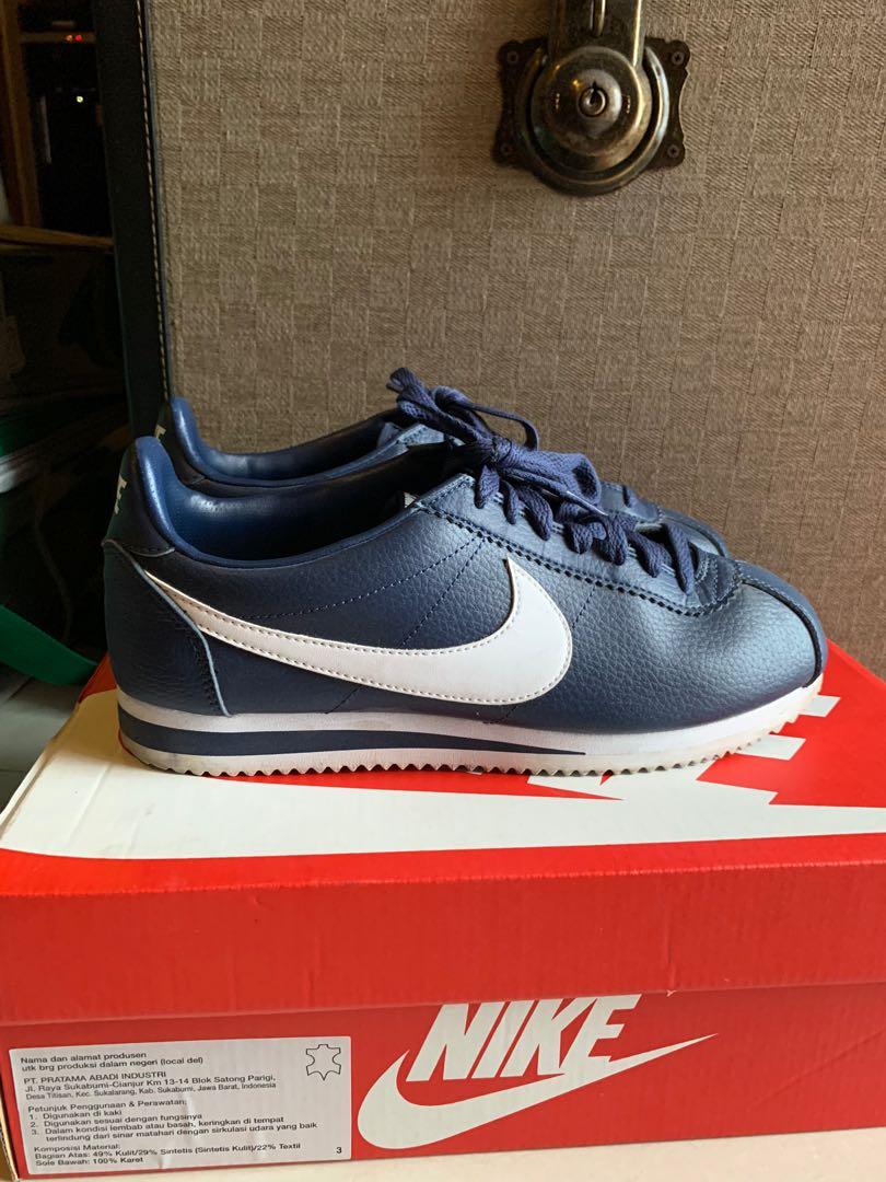 Nike hot sale cortez biru