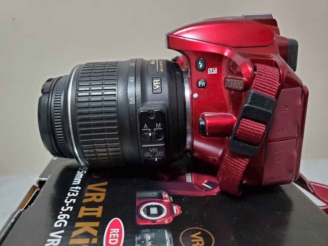 Nikon D3300 DSLR Camera (Red)