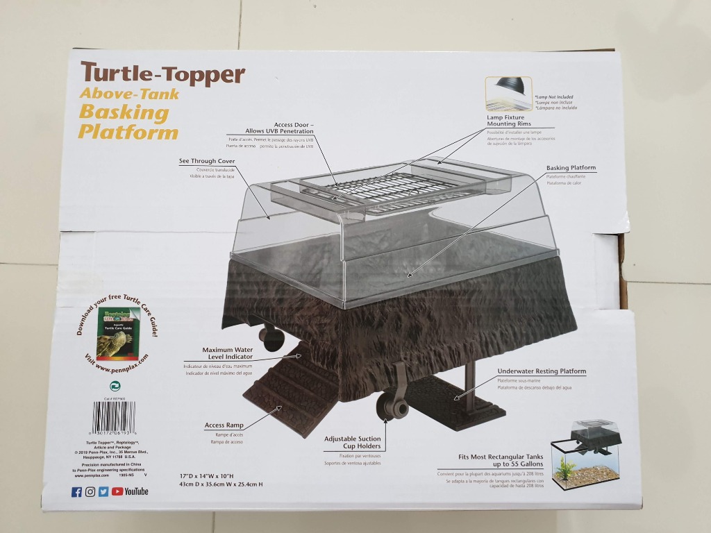 Penn Plax Turtle Tank Topper – Above-Tank Basking Platform for Turtle  Aquariums, 17 x 14 x 10 Inches, Pet Supplies, Homes  Other Pet Accessories  on Carousell