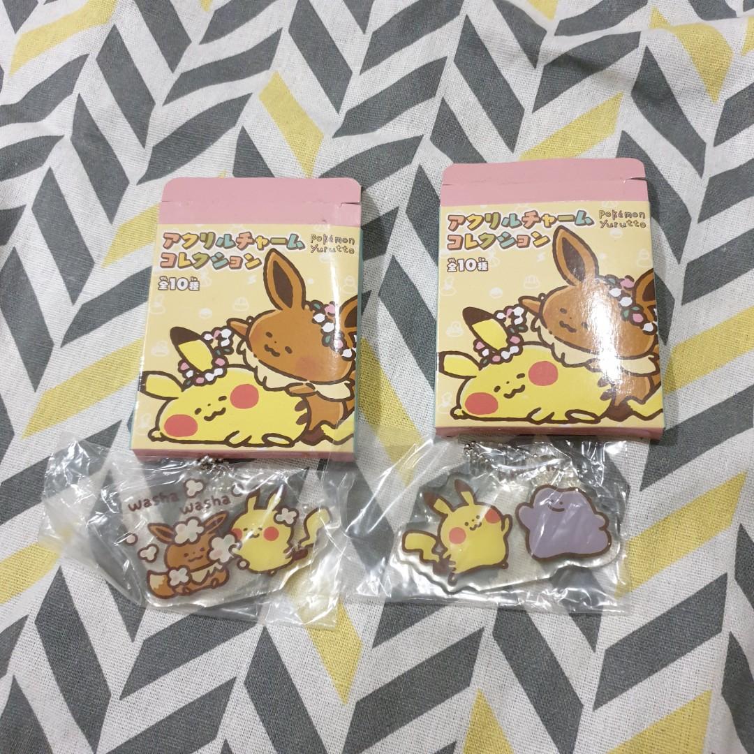 Pokemon Yurutto Keychain Pikachu Eevee Ditto Toys Games Other Toys On Carousell