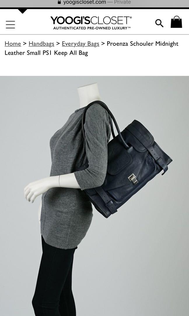 Proenza Schouler Grey Leather PS1 Tiny Satchel Bag - Yoogi's Closet