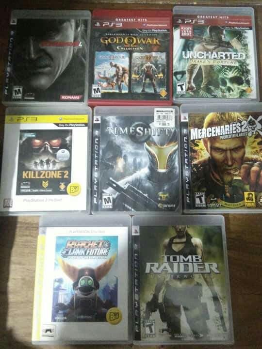 Ps3 games (Category: PlayStation) located in Marilao. Submitted by bong2111 (Listing ID 281862066, Image 1). Description: Metal gear solid 4- 500 God of war collection-400 SOLD Uncharted drakes fortune-400 Killzone 2-400 Ratchet and clank future- 400 Sold Tomb raider-400 Timeshift-350 Mercenaries 2- 400.
