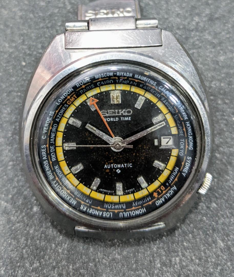 SEIKO 6117-6400 SEIKO WORLD TIME AUTOMATIC GMT WATCH, Luxury, Watches on  Carousell