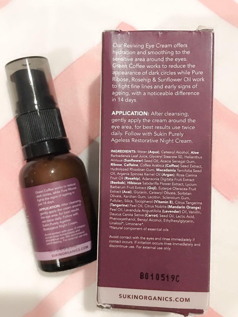 sukin reviving eye cream