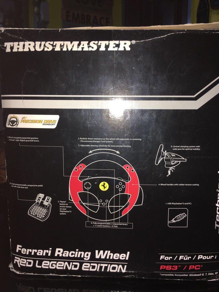 Thrustmaster Ferrari Racing Wheel Red Legend Edition Pc Ps3 Video Gaming Gaming Accessories Controllers On Carousell