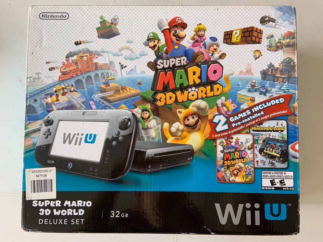  Nintendo Wii U Console - 32GB Black Deluxe Set : Videojuegos
