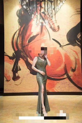 Dark Gold Sexy long dress Size S