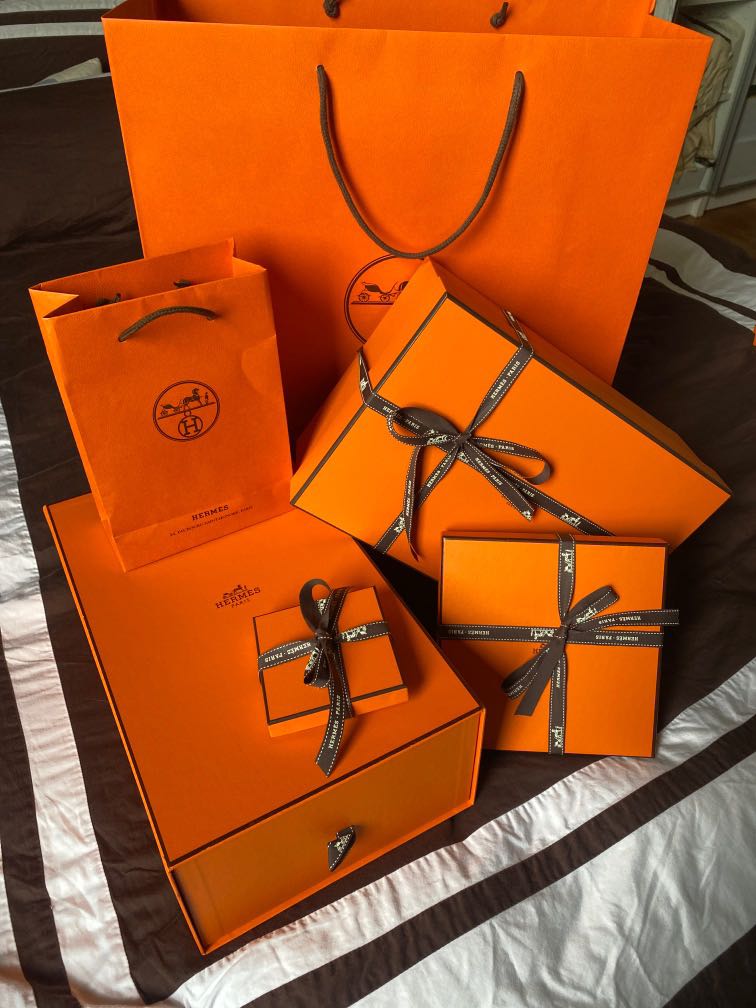 Brand new Hermes boxes, Luxury, Accessories on Carousell