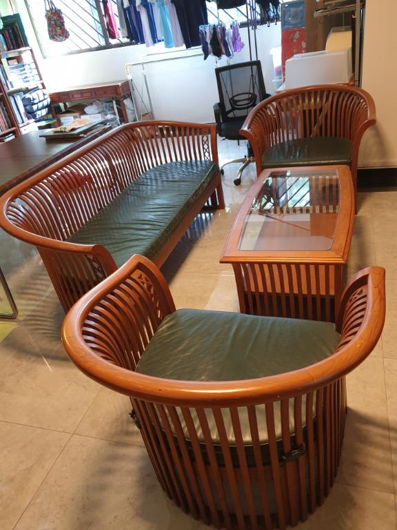 Burma teak 2025 sofa set