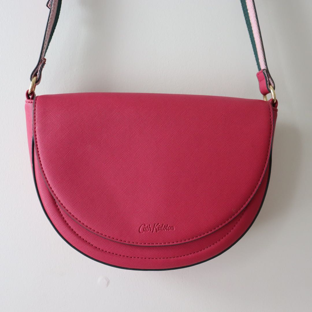 Cath Kidston Stratton Saddle Bag in Berry Women s Fashion Bags Wallets Purses Pouches on Carousell