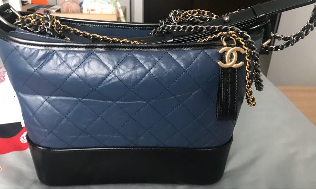 Chanel gabrielle discount navy black