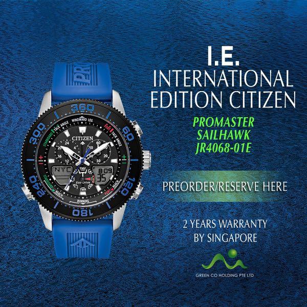 Citizen International Edition Eco Drive Analog Digital Promaster Sail Hawk Jr4068 01e Blue Band Men S Fashion Watches On Carousell