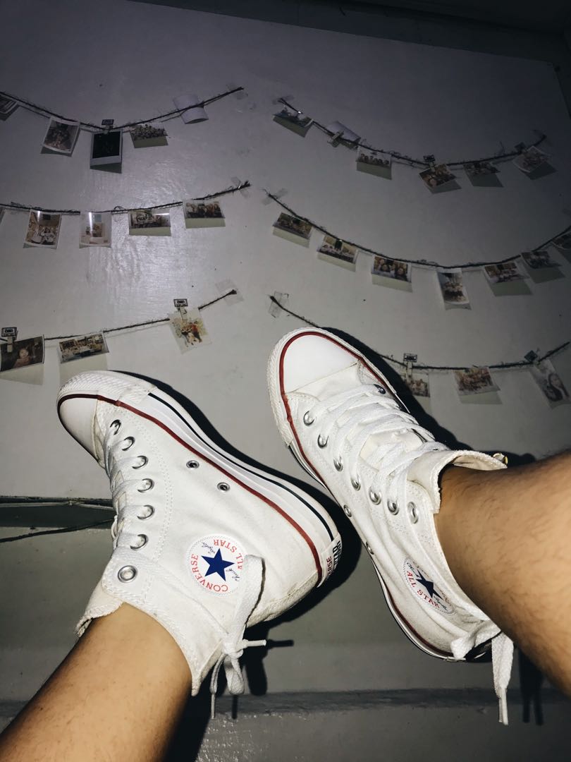 chuck taylor white high cut