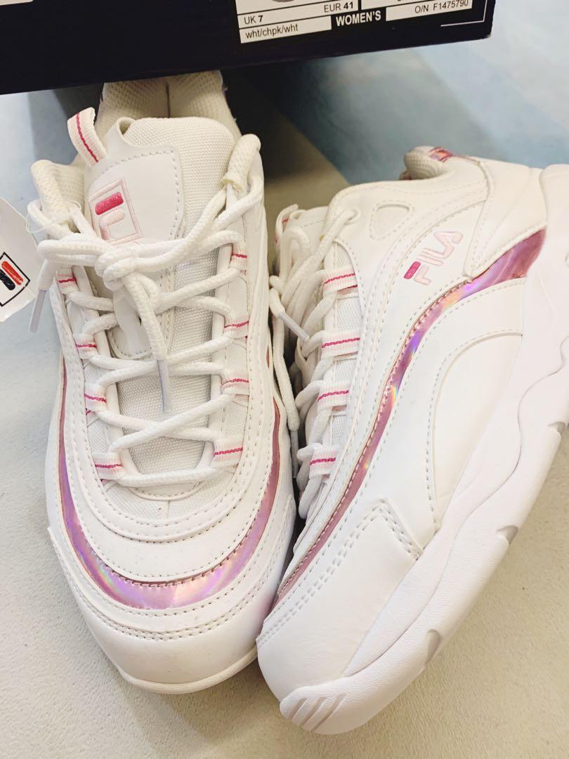Fila Metallic Pink Disruptor Women s Fashion Footwear Sneakers