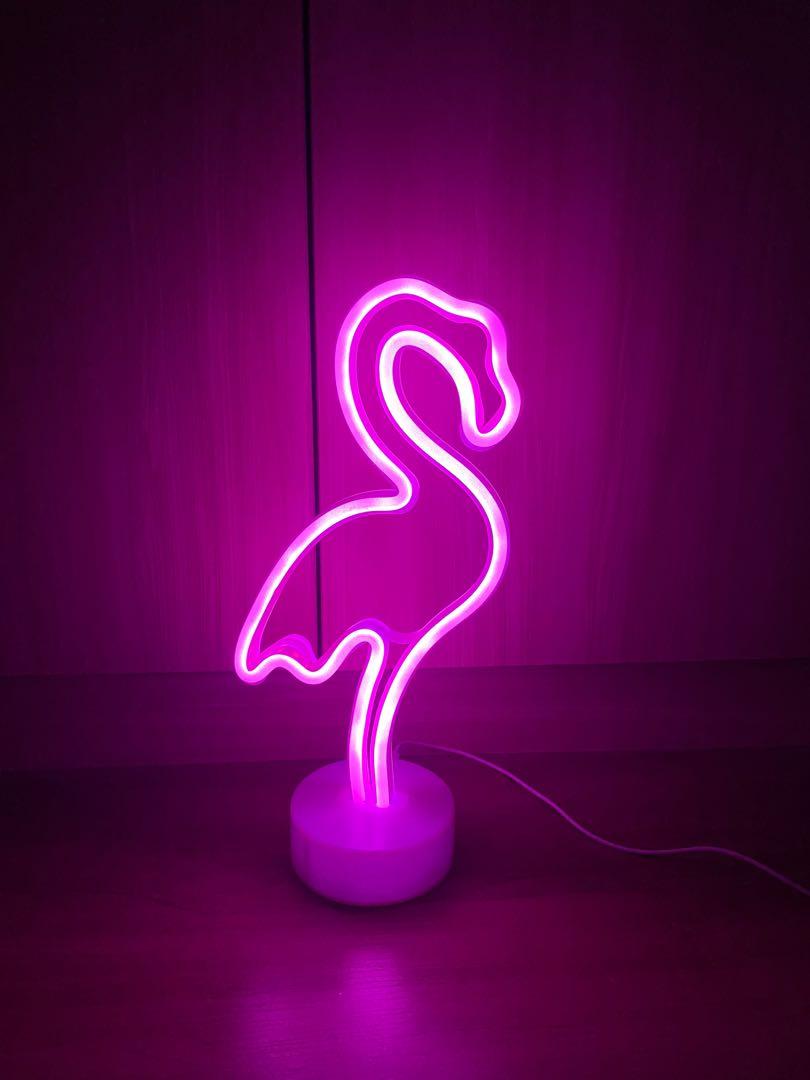 Flamingo Neon Light Fun Lamp (Category: Other Home Decor) located in Taguig. Submitted by anmit (Listing ID 282027243, Image 1). Description: Height: 12”.