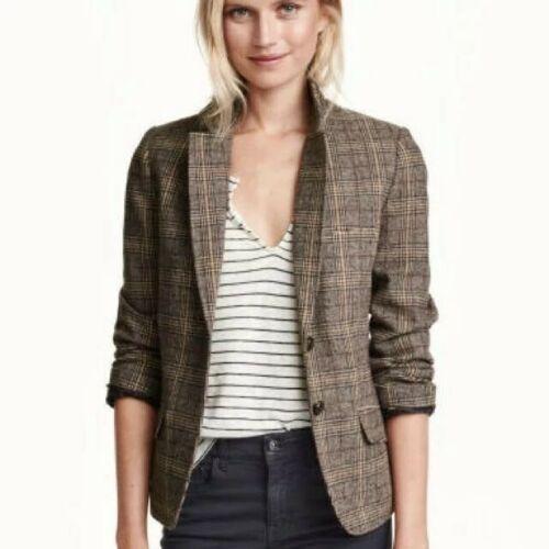 Checked blazer with elbow patches online
