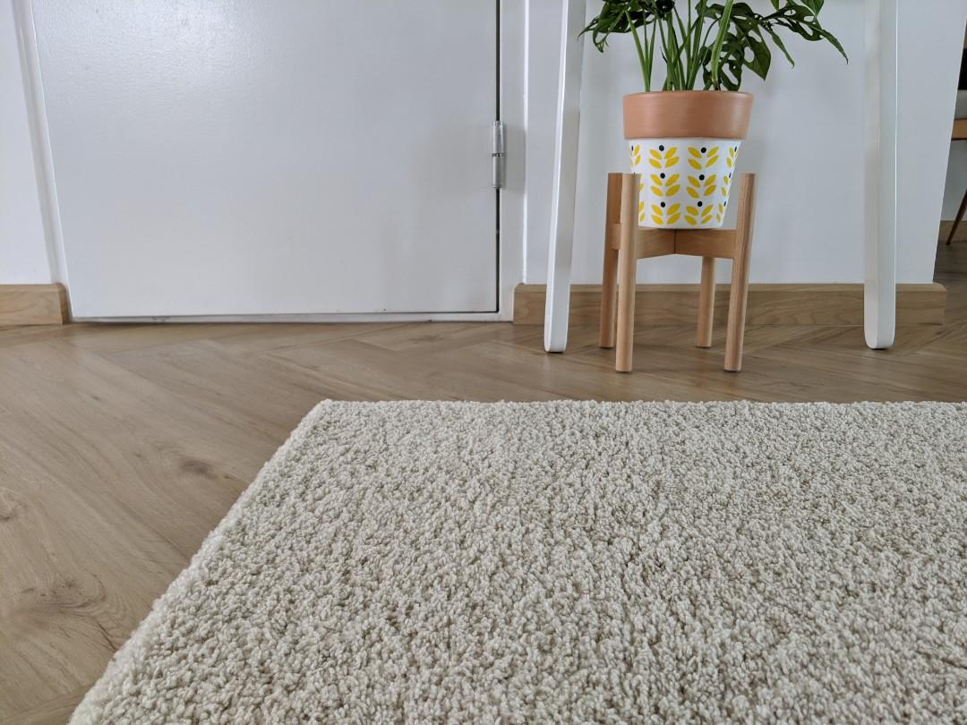 Ikea off white high pile rug, Furniture & Home Living, Home Decor