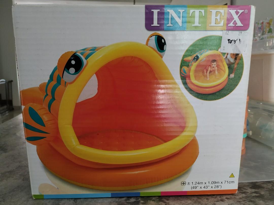 intex lazy fish baby shade pool
