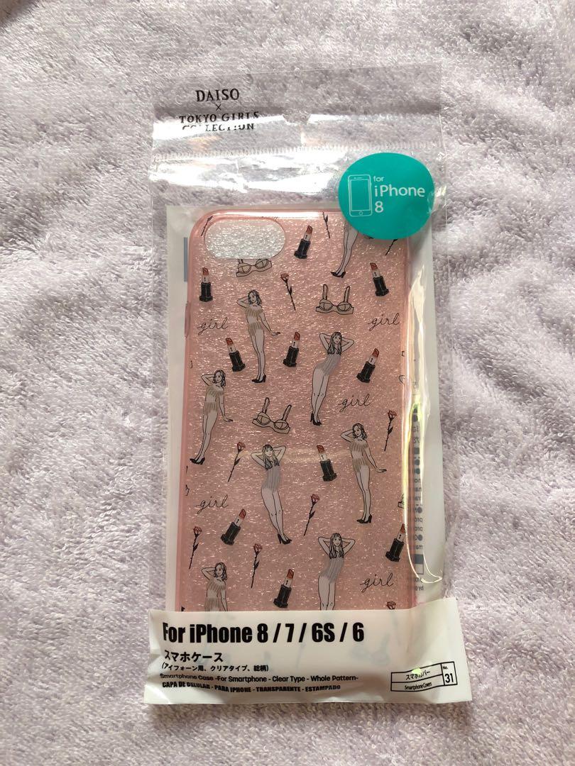 iPhone 6/7/8 case Daiso x Tokyo girls pink, Mobile Phones & Gadgets